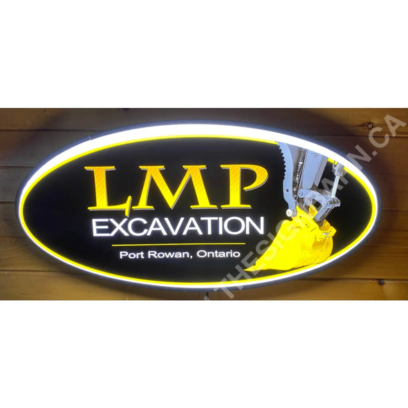 Lmp Excavation Custom Designed 32’’ Backlit Led Oval Sign