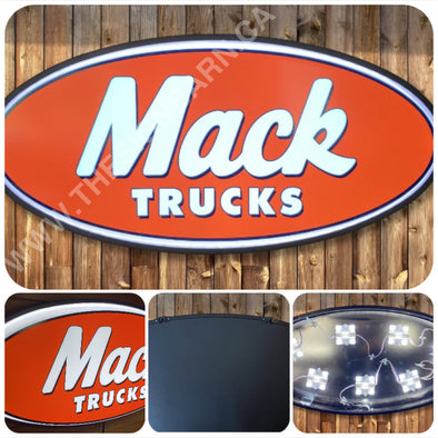 Mack Trucks 32’’ Backlit Led Oval Sign Design #V7148 Backlit Ovals