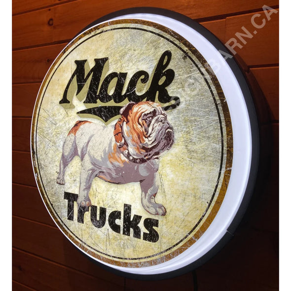 Mack Trucks Custom Designed 18’’ Backlit Button Sign