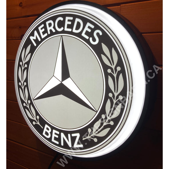 Mercedes Benz 18’’ Backlit Button Sign Design #W5148 18” Led Buttons