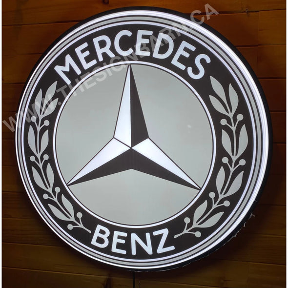 Mercedes Benz 30’’ Backlit Led Button Sign Design #Bb5148 Led