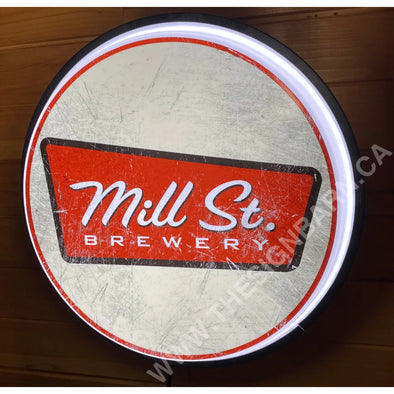 Mill Street Brewery 18’’ Backlit Led Button Sign Design #W5149 18” Led Buttons