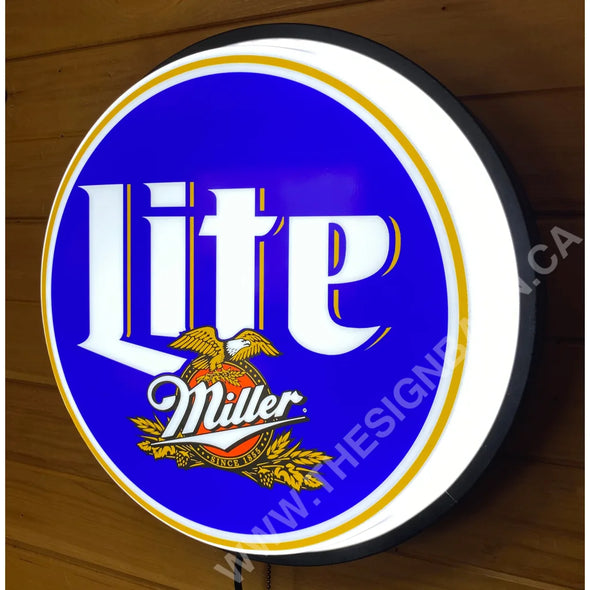 Miller Lite 18’’ Backlit Led Button Sign Design #W7089 18” Led Buttons