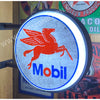 Mobil 20’’ Led Fixed Flange Sign Design #F5142 Led Sign