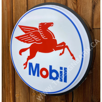 Mobil Gas 18” Backlit Led Button Sign Design #W7092 Led Buttons