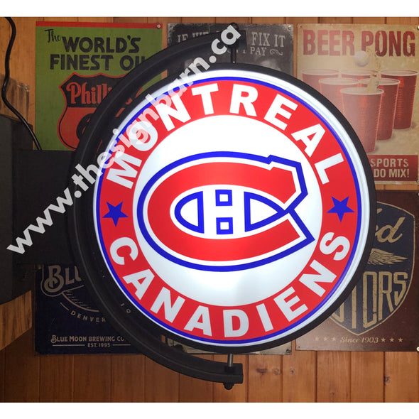 Montreal Canadiens 24’’ Rotating Led Lighted Sign Design #S5057 Pivoting With Switch