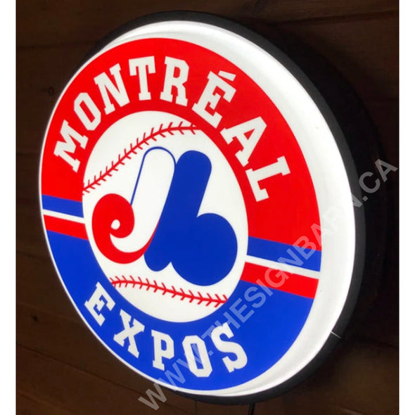 Montréal Expos 18’’ Backlit Led Button Sign Design#W6011 18” Led Buttons