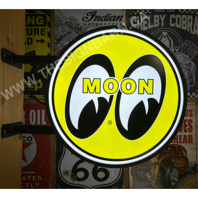 Mooneyes 20’’ Two Sided Led Fixed Flange Sign Design #F7200 Vintage Sign