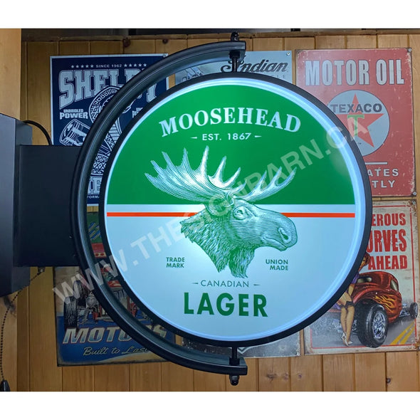 Moosehead Beer 24’’ Rotating Led Sign Design #S7018 Pivoting With Switch