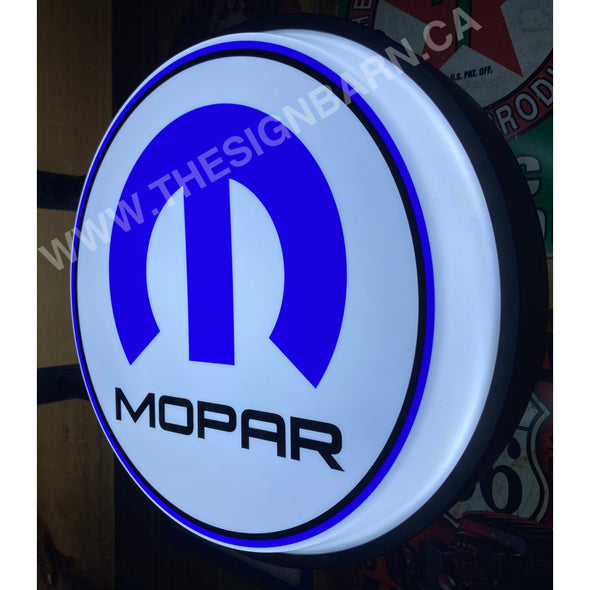 Mopar 20’’ Two Sided Led Fixed Flange Sign Design #F5080 Led Sign