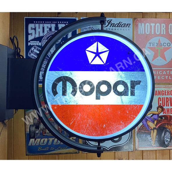 Mopar 24’’ Rotating Led Lighted Sign Design #S7101 Pivoting With Switch