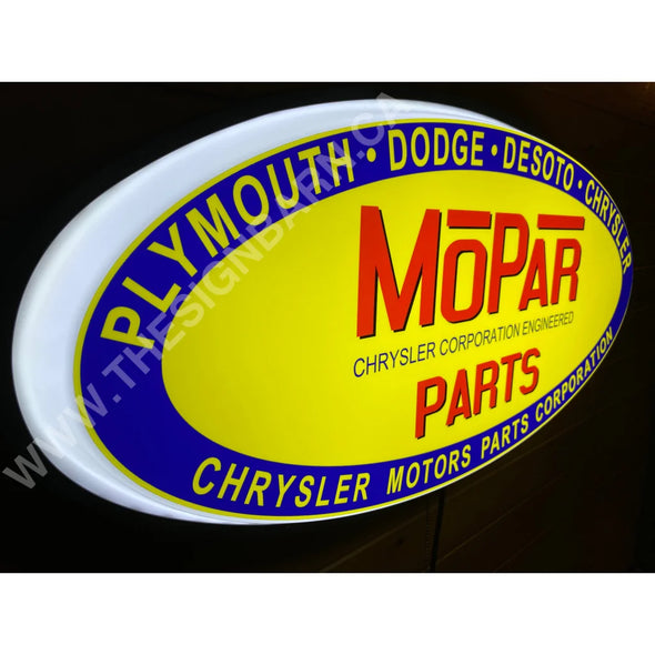 Mopar 32’’ Backlit Led Oval Sign Design #V7109 Backlit Ovals