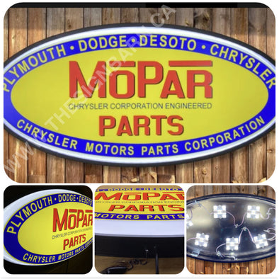 Mopar 32’’ Backlit Led Oval Sign Design #V7109 Backlit Ovals