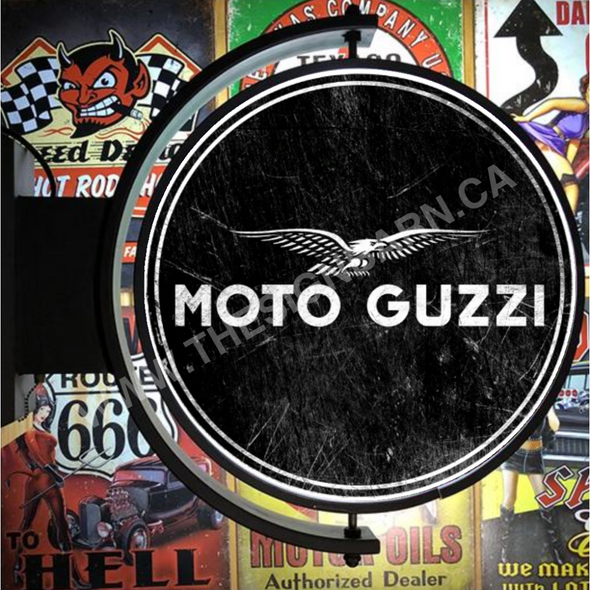 Moto Guzzi 24’’ Rotating Led Lighted Sign Design #S5073 Pivoting With Switch