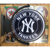 New York Yankees 24’’ Rotating Led Lighted Sign Design #S5147 Pivoting With Switch