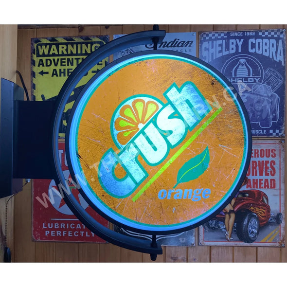 Orange Crush 24’’ Rotating Led Lighted Sign Design #S5138 Pivoting With Switch