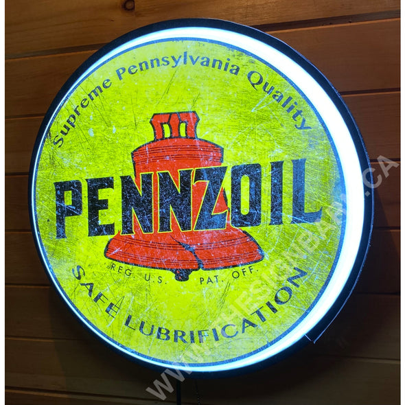 Pennzoil 18’’ Backlit Led Button Sign Design #W7106 18” Led Buttons