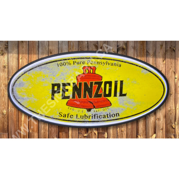 Pennzoil 32’’ Backlit Led Oval Sign Design #V7106 Backlit Ovals