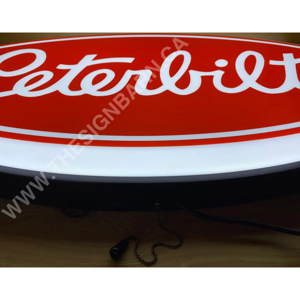 Peterbilt 32’’ Backlit Led Oval Sign Design #V7133 Backlit Ovals