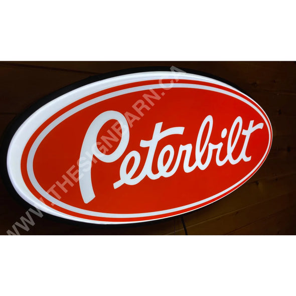 Peterbilt 32’’ Backlit Led Oval Sign Design #V7133 Backlit Ovals