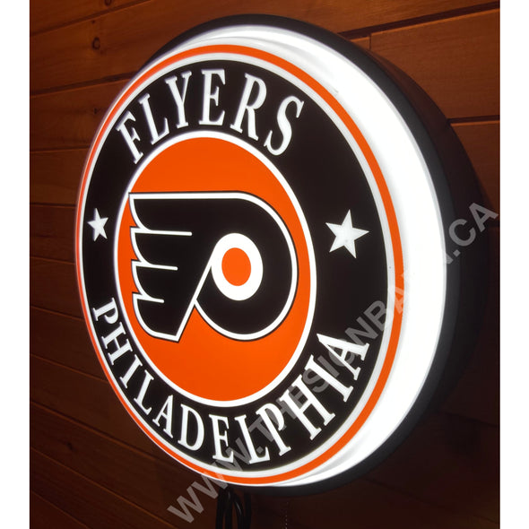 Philadelphia Flyers 18’’ Backlit Led Button Sign Design 18” Led Buttons