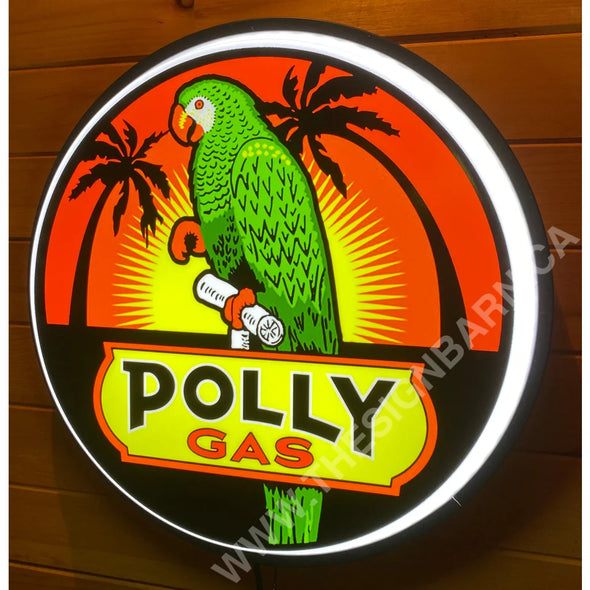 Polly Gas 18’’ Backlit Led Button Sign Design #W7084 18” Led Buttons