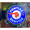 Pontiac Service 24” Rotating Led Lighted Sign Design #S5053 Pivoting With Switch