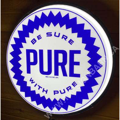 Pure Oil 18’’ Backlit Led Button Sign Design #W7194 18” Led Buttons