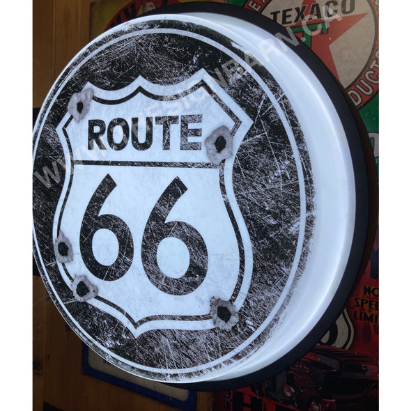 Route 66 20” Led Fixed Flange Sign Design #F5007 Sign