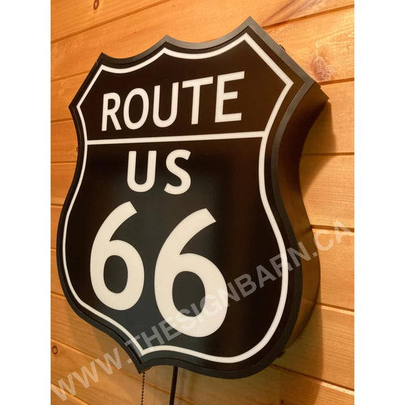 Route 66 Backlit Led Shield Sign Design #D7081 18’’ Led