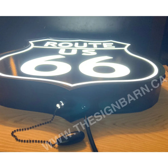 Route 66 Backlit Led Shield Sign Design #D7081 18’’ Led