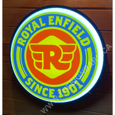 Royal Enfield 18’’ Backlit Led Button Sign Design #W5065 18” Led Buttons