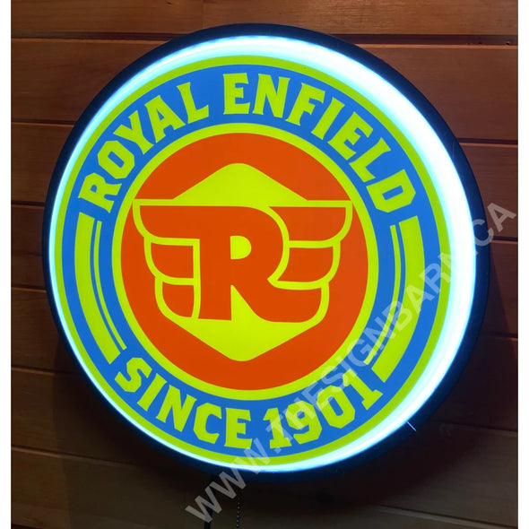 Royal Enfield 18’’ Backlit Led Button Sign Design #W5065 18” Led Buttons