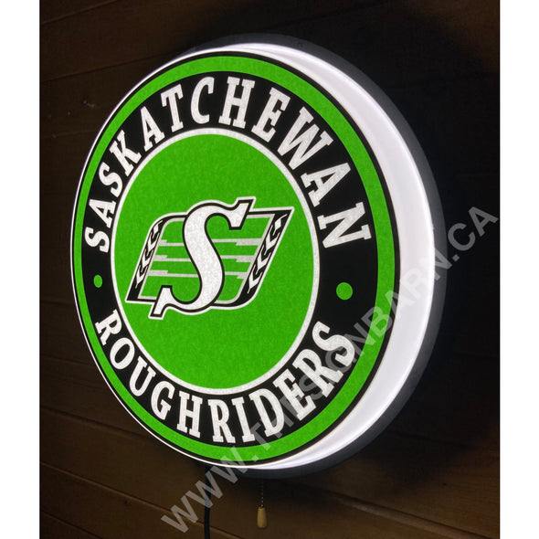 Saskatchewan Roughriders 18’’ Backlit Led Button Sign Design #W5076 18” Led Buttons