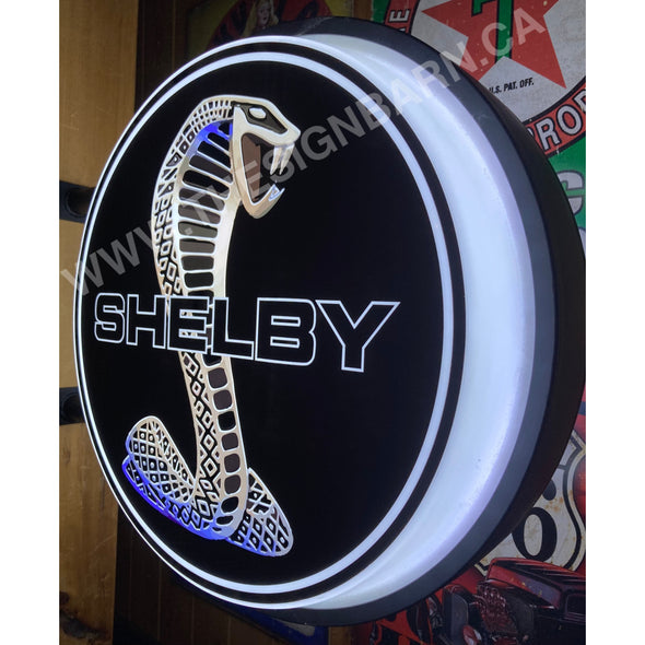 Shelby Cobra 20’’ Two Sided Led Fixed Flange Sign Design #F5040 Led Sign