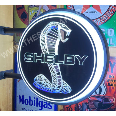 Shelby Cobra 20’’ Two Sided Led Fixed Flange Sign Design #F5040 Led Sign