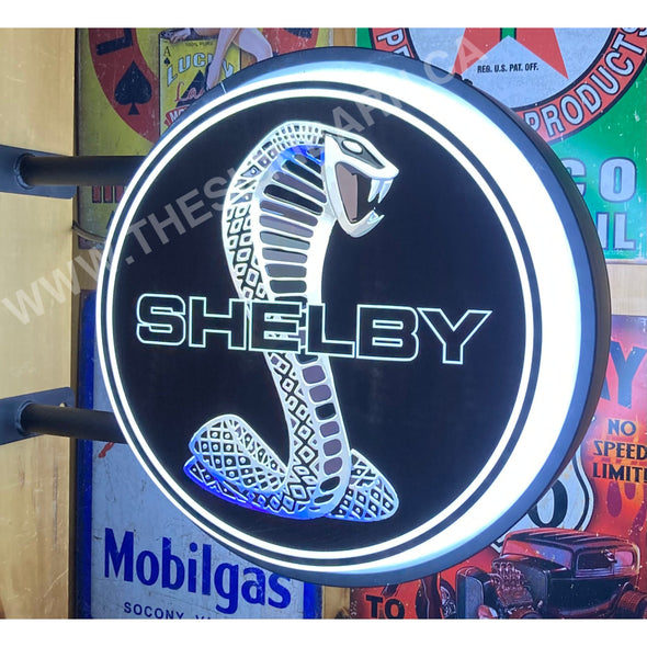 Shelby Cobra 20’’ Two Sided Led Fixed Flange Sign Design #F5040 Led Sign