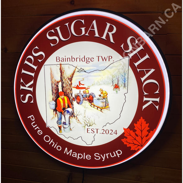 Skips Sugar House Custom Designed 30’’ Backlit Button Sign Led