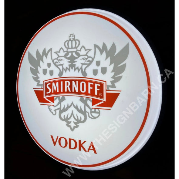 Smirnoff’s Vodka 18’’ Backlit Led Button Sign Design #W7009 18” Led Buttons