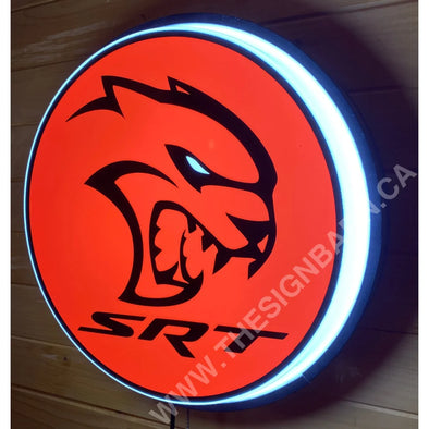 Srt Hellcat 18” Backlit Led Button Sign Design #W7126 Led Buttons