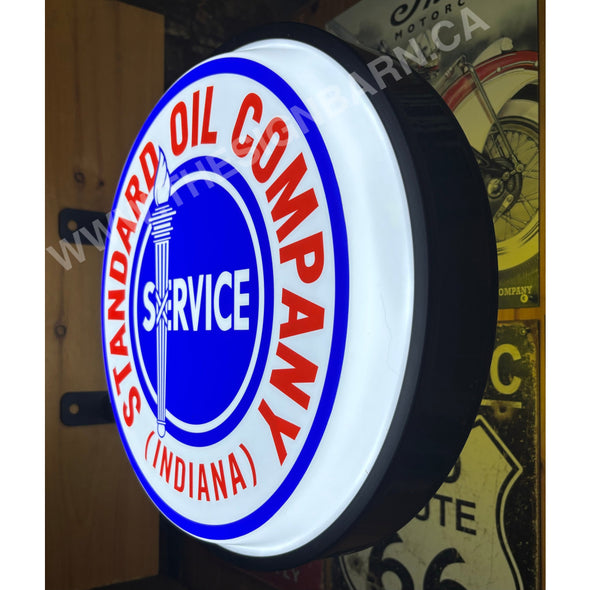 Standard Oil 20” Two Sided Led Fixed Flange Side Design #F7147 Led Sign