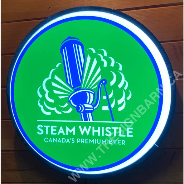 Steam Whistle 18’’ Backlit Led Button Sign Design #W5151 18” Led Buttons