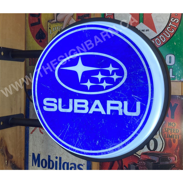 Subaru 20’’ Two Sided Led Fixed Flange Sign Design #F7076 Led Sign