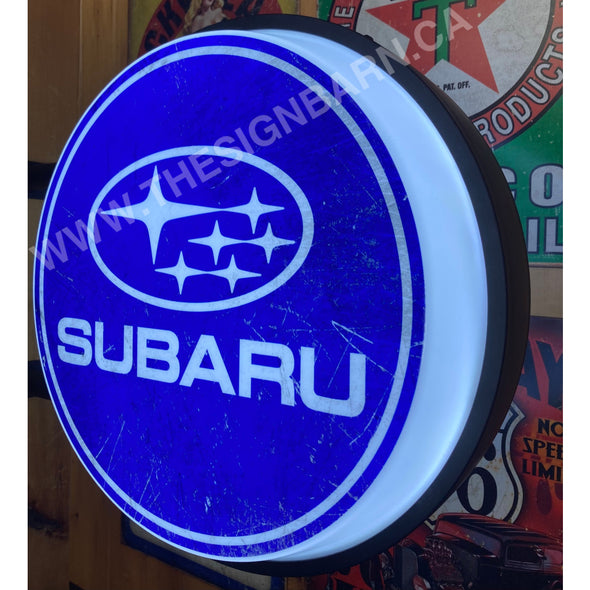 Subaru 20’’ Two Sided Led Fixed Flange Sign Design #F7076 Led Sign