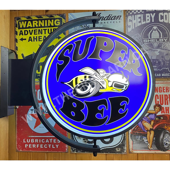 Super Bee 24” Rotating Led Lighted Sign Design #S7182 Pivoting With Switch