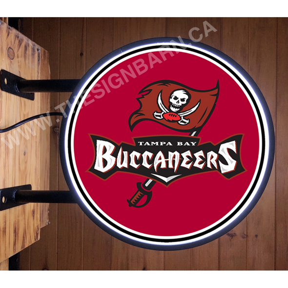 Tampa Bay Buccaneers 20” Led Fixed Flange Sign Design #F5147 Led Sign