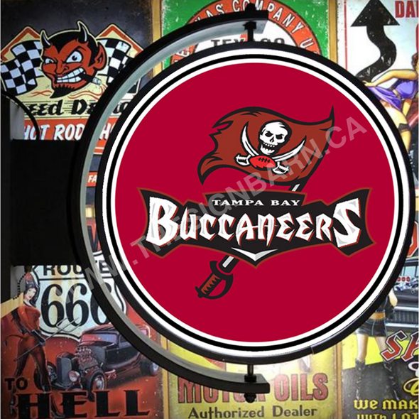 Tampa Bay Buccaneers 24’’ Rotating Led Lighted Sign Design #S5147 Pivoting With Switch