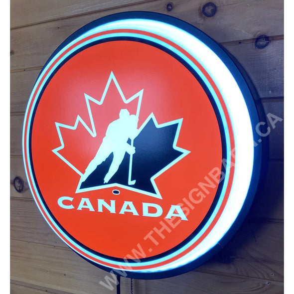 Team Canada Hockey 18’’ Backlit Led Button Sign Design #W5111 18” Led Buttons