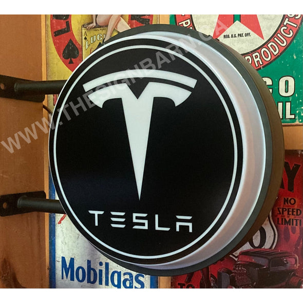 Tesla 20” Led Fixed Flange Sign Design #F7089 Led Sign