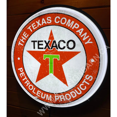 Texaco 18’’ Backlit Led Button Sign Design #W5008 18” Led Buttons